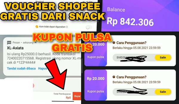 Cara Mendapatkan Voucher Shopee Gratis dari Snack Video