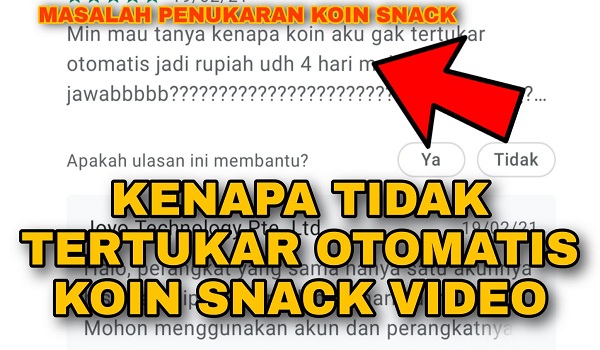 koin snack video tidak terputar otomatis