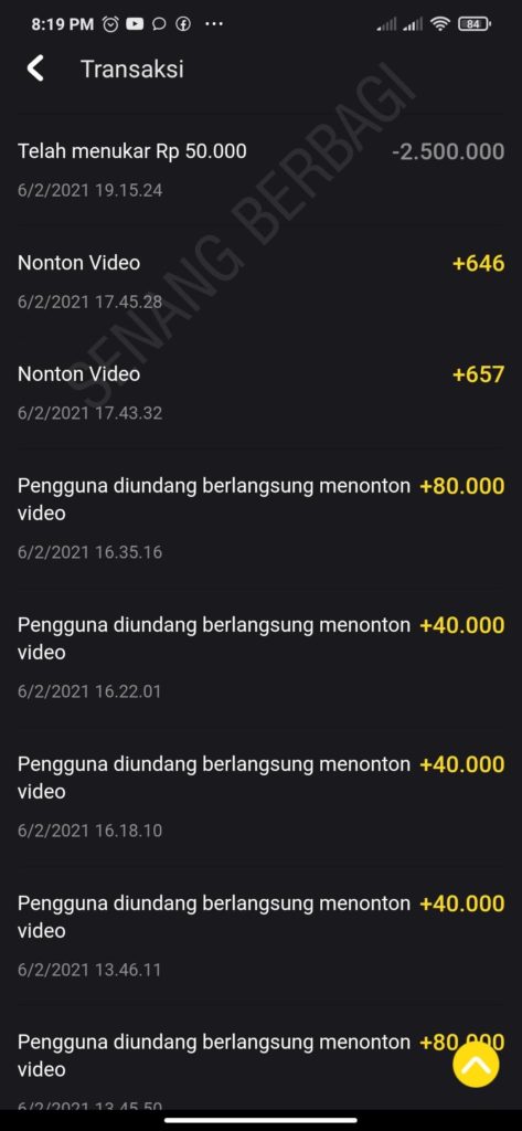 2.5 Juta Koin Snack Video Berapa Rupiah ?