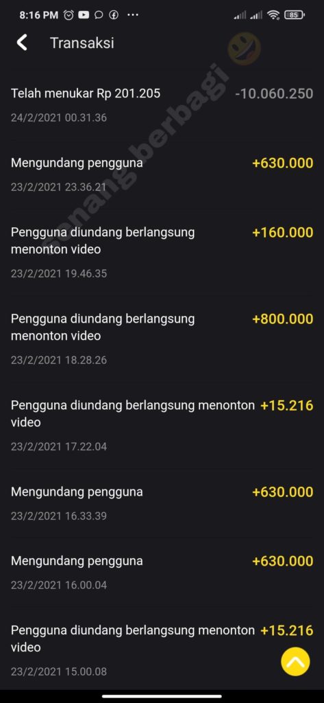 10 Juta koin Snack Videp Berapa Rupiah ?