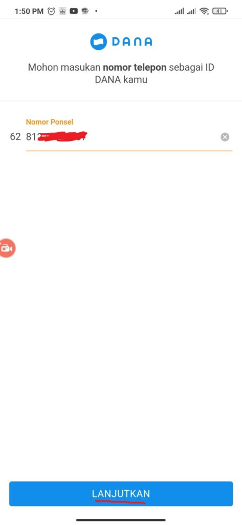 cara menghubungkan akun dana dengan aplikasi Helo