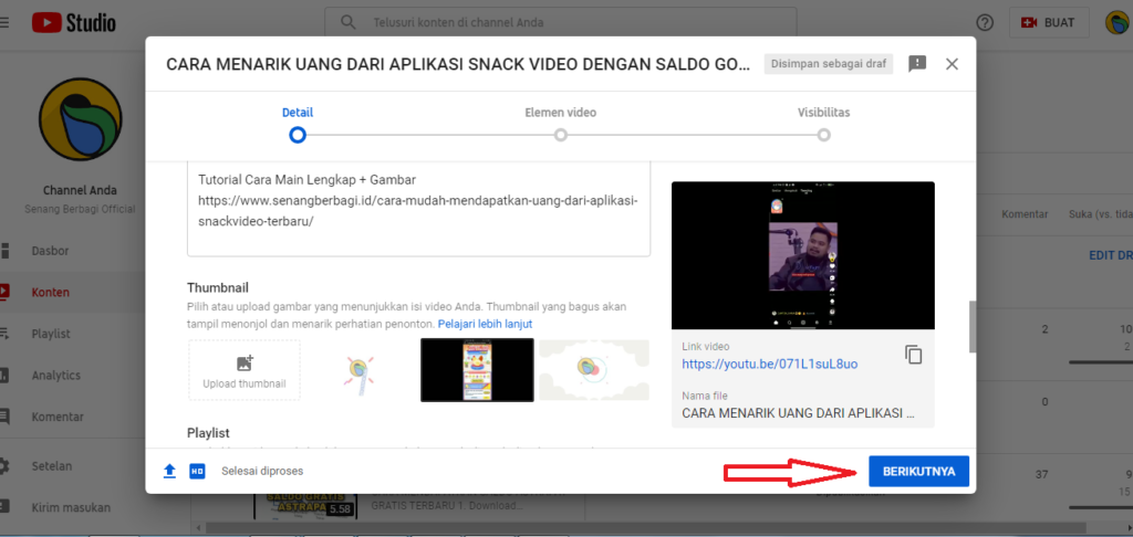 cara upload video yang terkena klaim hak cipta