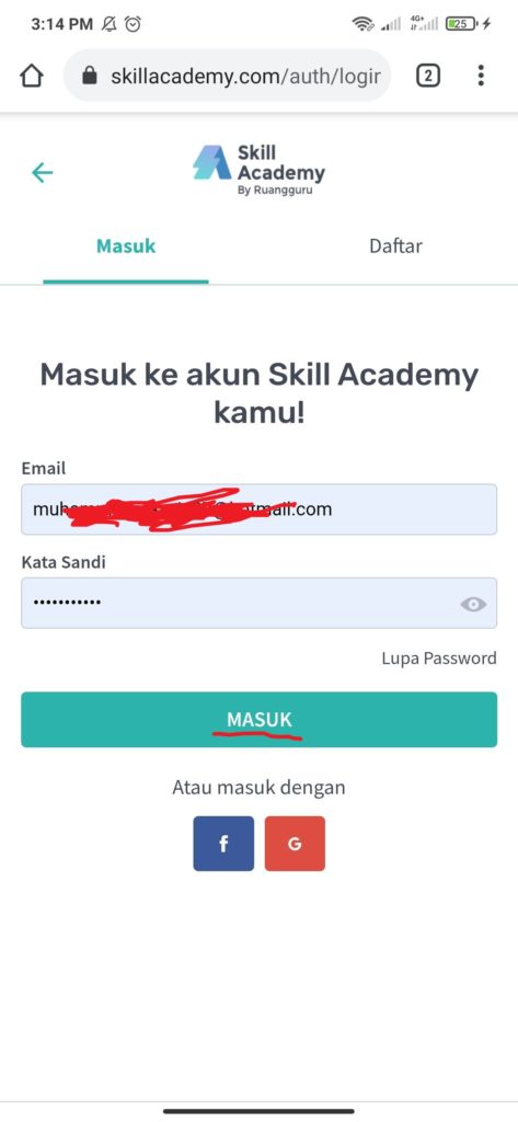 Cara Membuat Akun Skill Academy