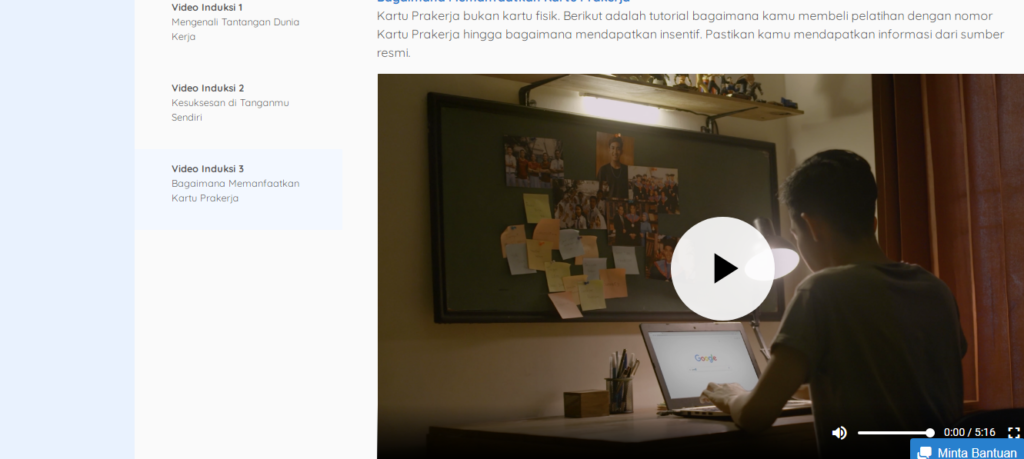 Cara Mengatasi Nonton Video Edukasi Kartu Prakerja Memuat Terus