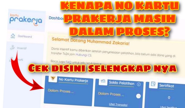 Kenapa Status No Kartu Prakerja dalam Proses