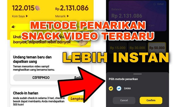 Metode Penarikan Snack Video Terbaru