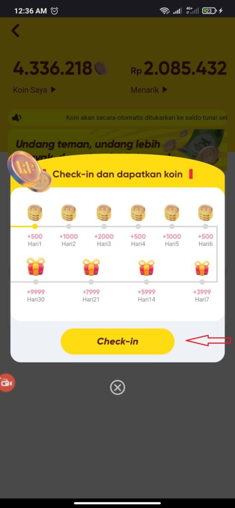 cara checkin aplikasi snack dengan mudah