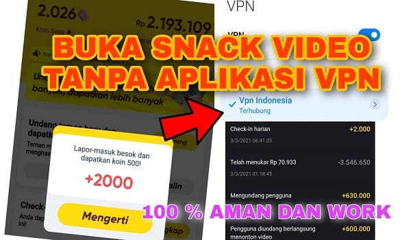 cara menggunakan snack video tanpa vpn