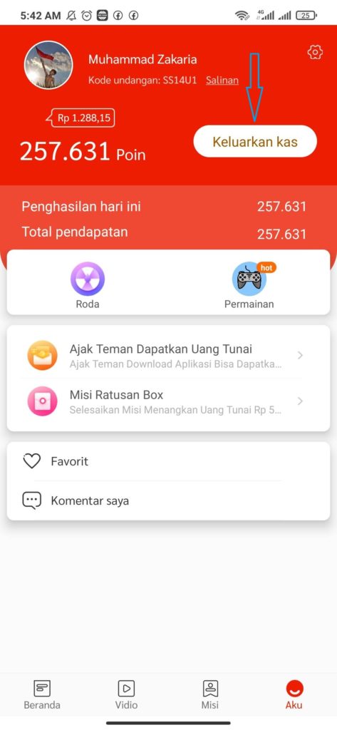 cara tarik poin aplikasi Indo Today