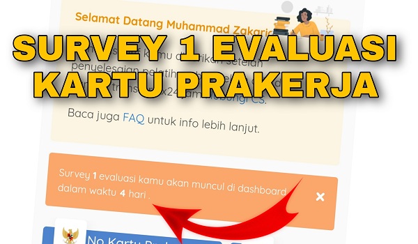 Apa itu Survey 1 Evaluasi di dashboard Kartu Prakerja