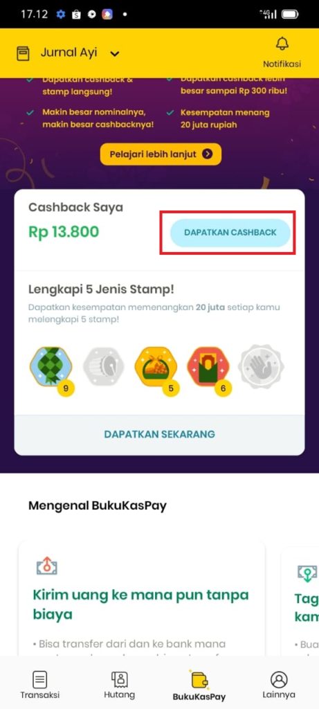 Cara Tarik Cashback dari Aplikasi Bukukas Terbaru