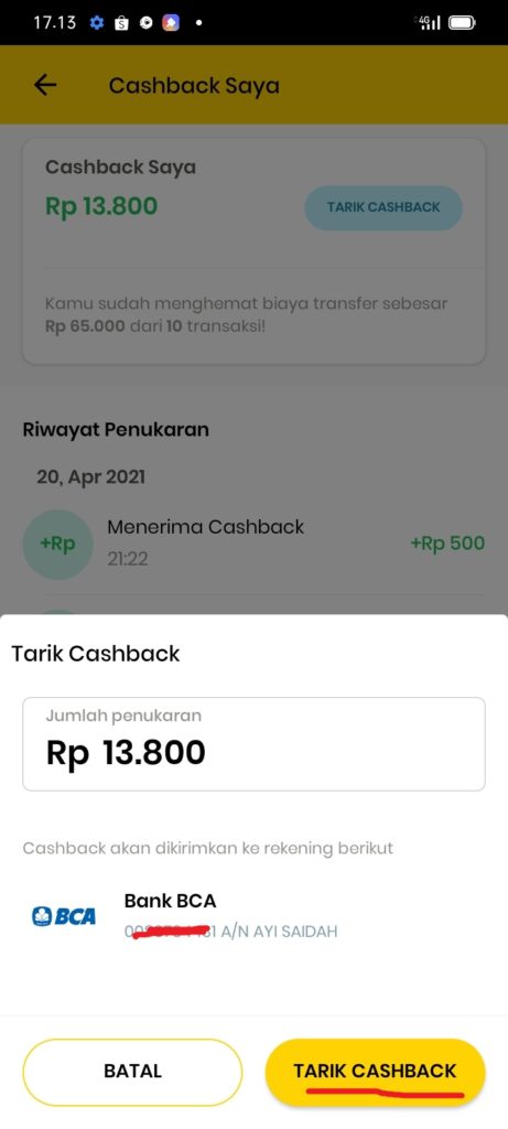 cara narik uang bukukas