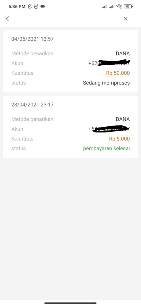 Bukti Pembayaran dari Aplikasi Indo Today