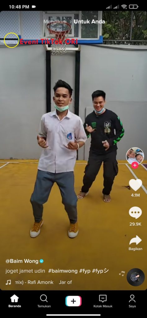 masukan kode undangan TikTok ORI