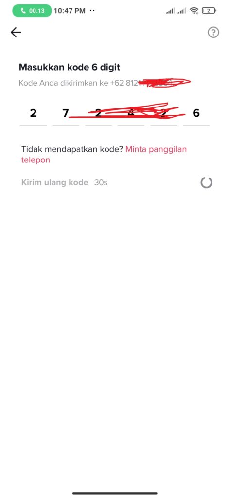 cara verifikasi kode dari TikTok ORI