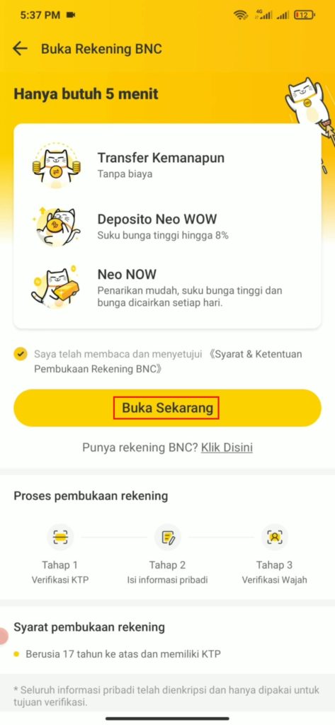 Cara Membuka Rekening Bank Neo Commerce