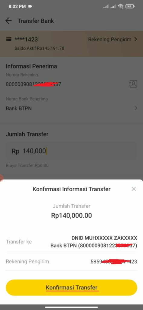 cara menarik uang dari Aplikasi Bank Neo Commerce