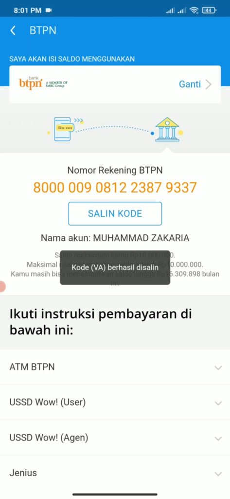 Cara Tarik Saldo Bank Neo ke DANA