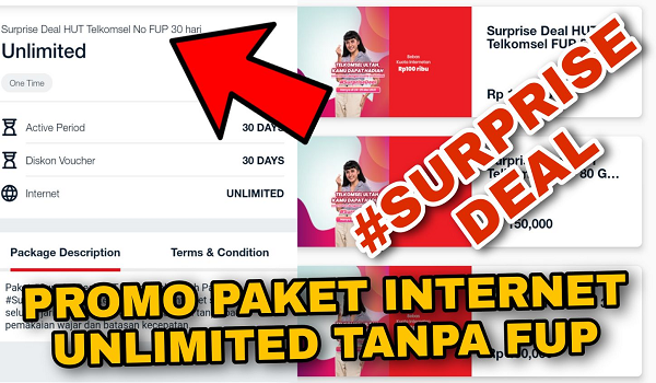 Cara Membeli Paket Surprise Deal Unlimited Telkomsel