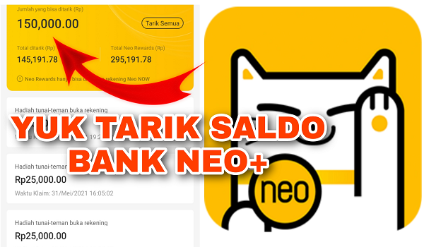 Cara Menarik Saldo Aplikasi Bank Neo Commerce lewat Dana