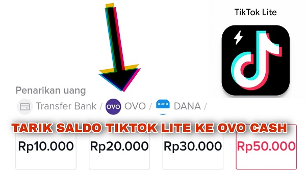 Cara Menarik Saldo TikTok Lite ke OVO Cash