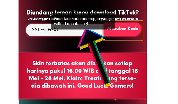 Cara Mengatasi Gunakan Kode Undangan yang Valid dan Coba lagi TikTokTreats