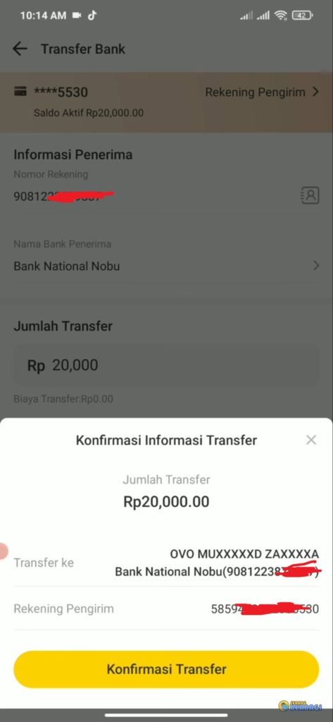 cara transfer bank neo gimana