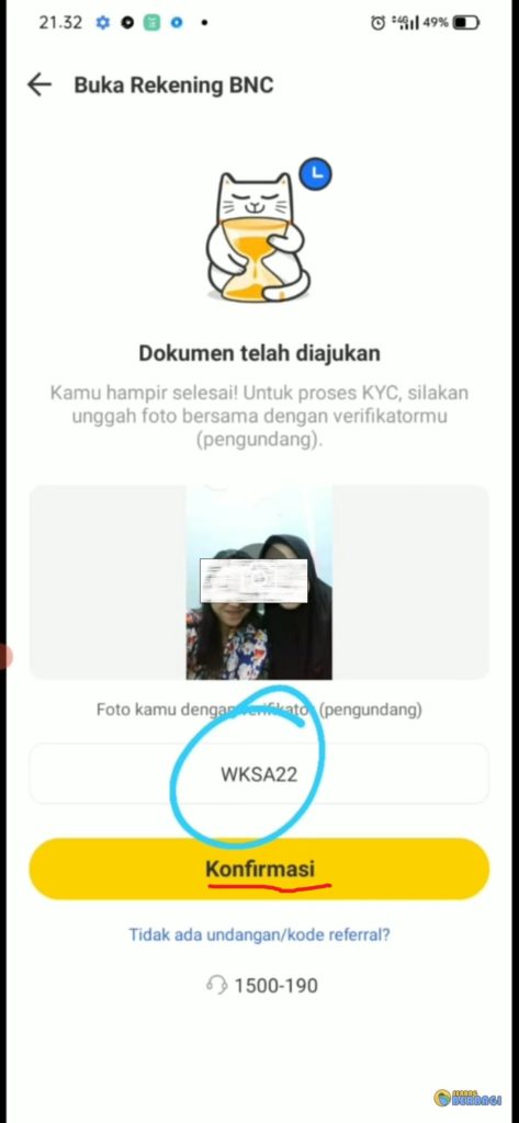 Cara Foto dengan verifikator atau pengundang