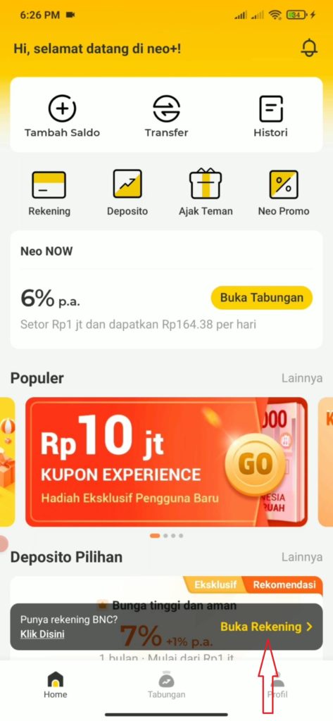 cara membuka rekening bank neo commerce