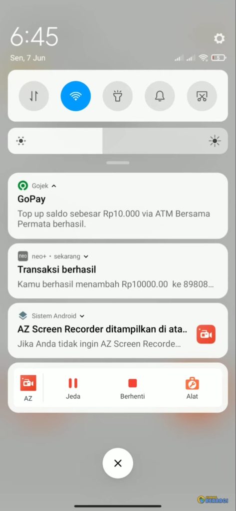 Bukti penarikan dari Neo+ lewat Gopay