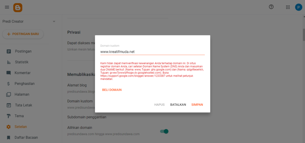 cara setting domain dari namecheap