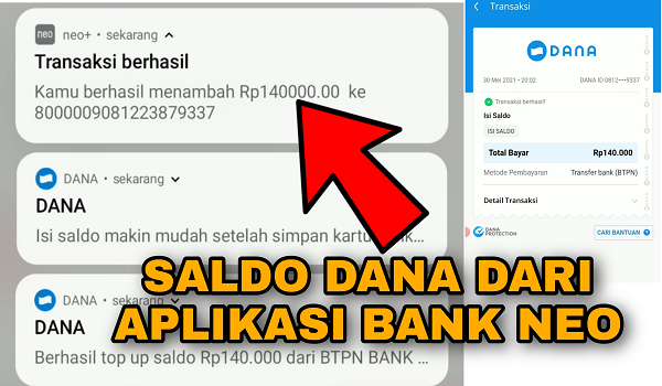 Cara Mendapatkan Saldo Dana dari Aplikasi Bank Neo