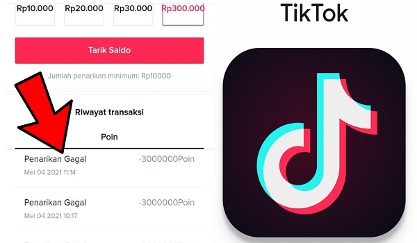 Cara Mengatasi Tarik Saldo Gagal di Aplikasi TikTok Ori