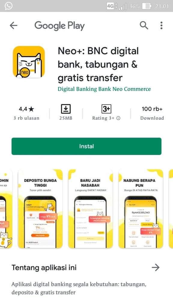 Cara Instal Aplikasi Ne+ BNC dari Playstore