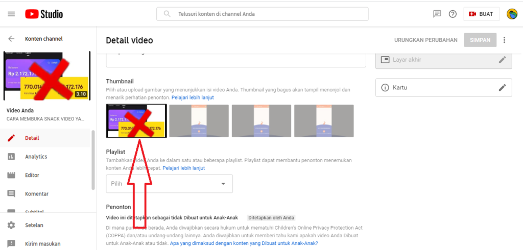 Cara Mengganti Thumbnail Youtube