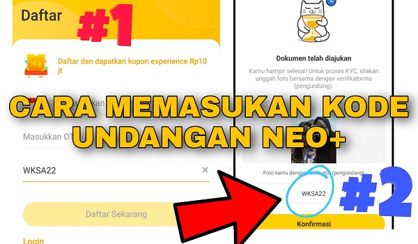 2 Cara Memasukan Kode Referral di Aplikasi Neo+