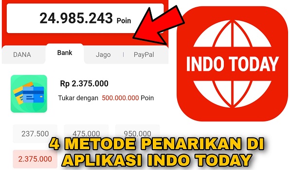 4 Metode Penarikan Poin Indo Today Menjadi Uang