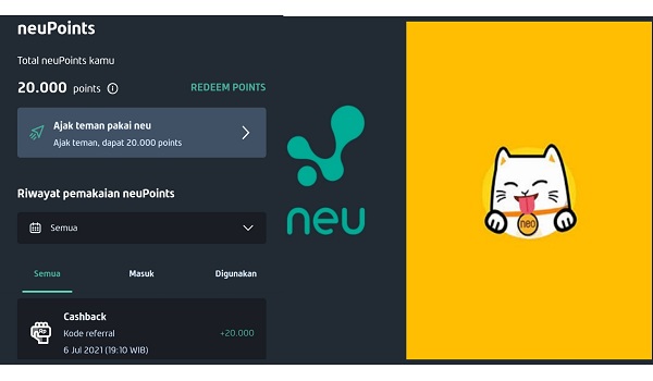 Cara Mendapatkan Uang dari Aplikasi Neu Mirip Aplikasi Neo+