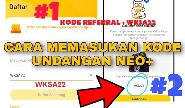 2 Cara Memasukan Kode Referral di Aplikasi Neo+