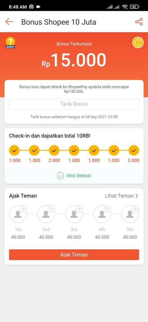 Cara Mendapatkan Saldo Shopeepay 10 Juta Terbaru