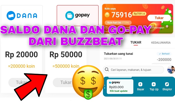 Cara Mendapatkan Saldo Dana dan Gopay dari Buzzbeat