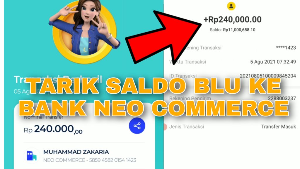 Cara Menarik Saldo Blu BCA ke Bank Neo Commerce