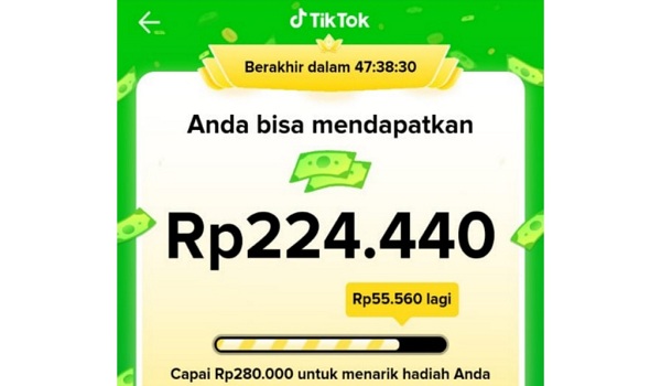 Cara Mendapatkan Uang 280 Ribu dari Aplikasi TikTok Terbaru