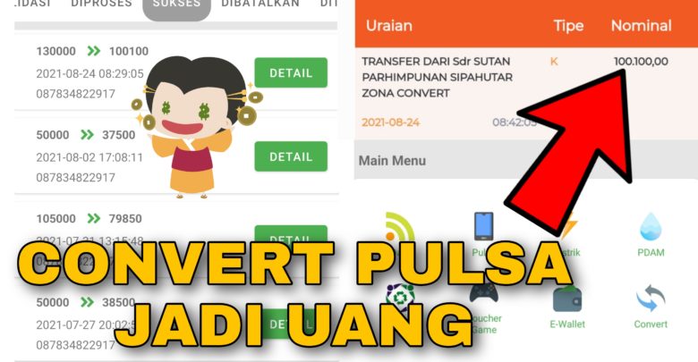 Cara Convert Pulsa Jadi Uang di Aplikasi Zona Convert