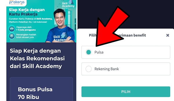 Cara Mendapatkan Pulsa 70 Ribu dari Skill Academy