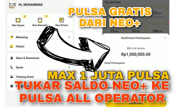 Cara Menukarkan Saldo Bonus Neo+ ke Pulsa Semua Operator