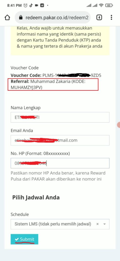 Cara daftar pada situs Pakar