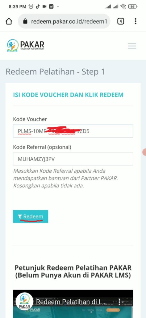 Cara Redeem Kode Voucher Pakar