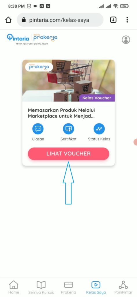 Cara Redeem Kode Voucher di Situs Pakar Prakerja