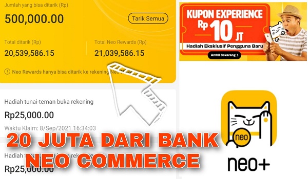 Cara Mendapatkan Uang 20 Juta dari Aplikasi Neo+ Terbaru